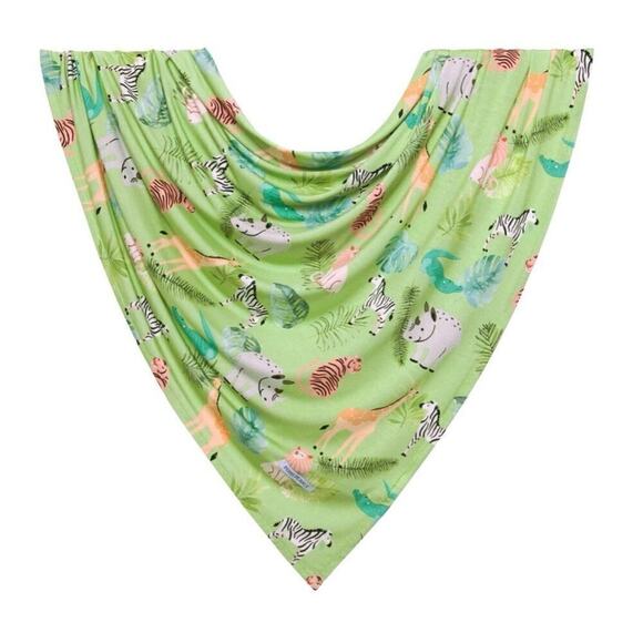 Posh Peanut Bamboo Safari Animals Green Swaddle Baby Set NWT Whimsygoth Fantasy - Picture 6 of 9